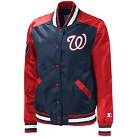 Veste Starter Navy Washington Nationals The Legend Full-Snap pour femme