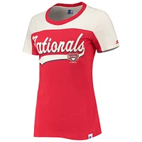 T-shirt Starter rouge/blanc des Washington Nationals pour femme