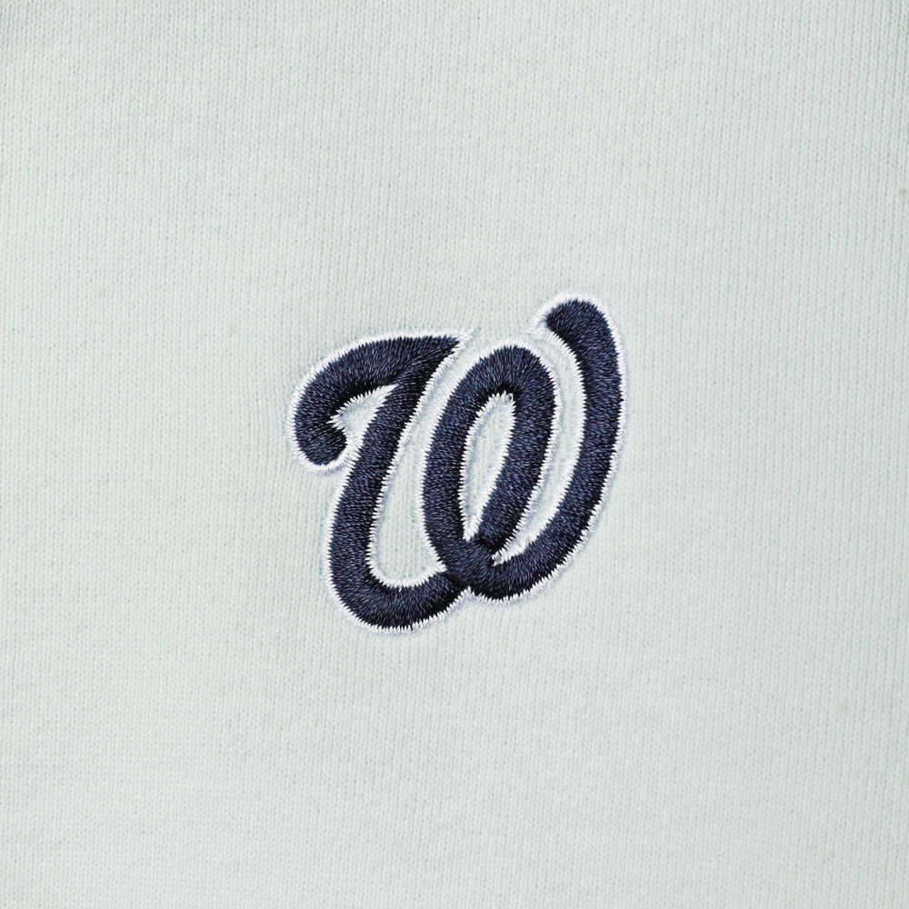 Women's The Wild Collective Light Blue Washington Nationals Two-Hit Quarter-Zip Pullover Top