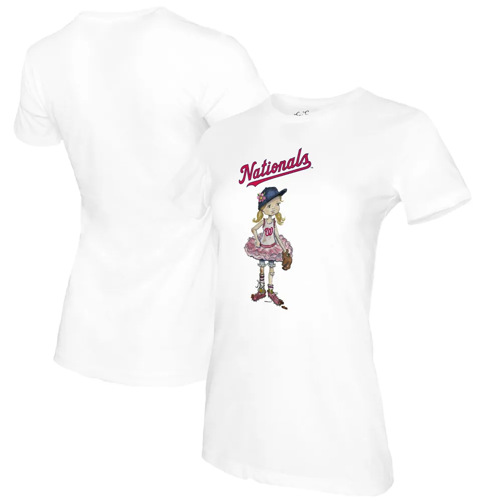 Lids Washington Nationals Tiny Turnip Women's Baseball Babes T-Shirt -  White