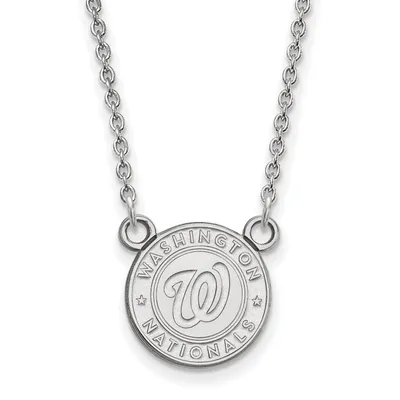 Washington Nationals Women's Small Logo Sterling Silver Pendant Necklace