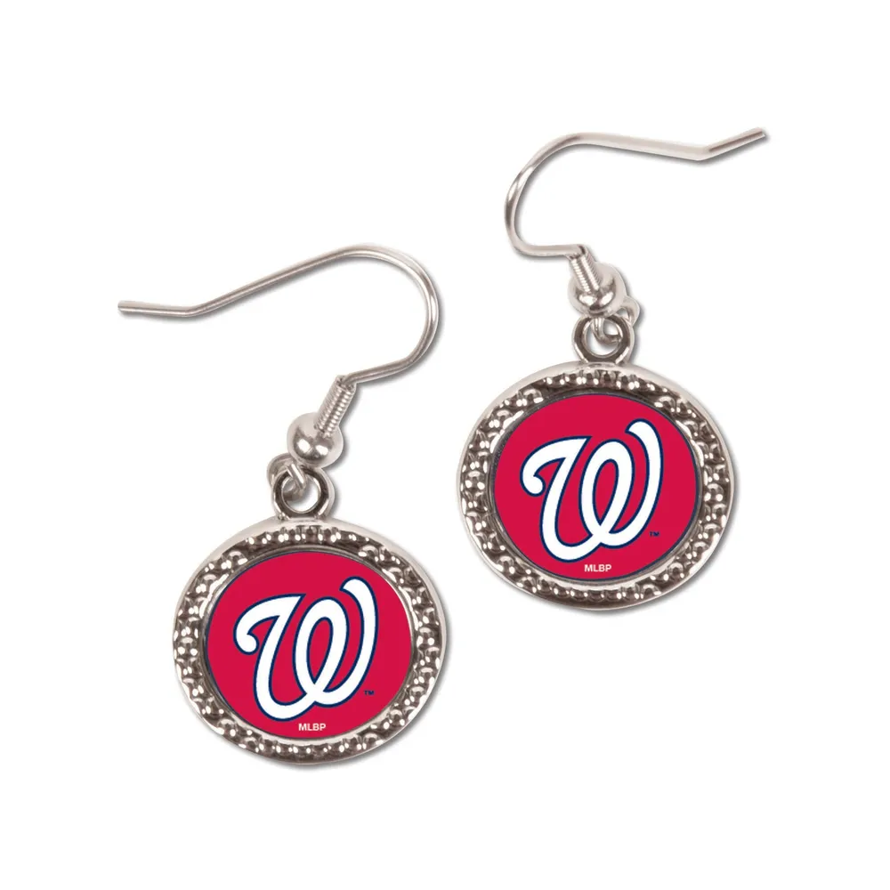 Boucles d'oreilles pendantes rondes WinCraft Nationals de Washington rouges pour femme