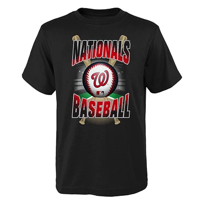 T-shirt d'événement spécial des Nationals de Washington noir pour jeune