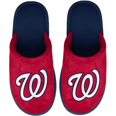 Washington Nationals FOCO Youth Big Logo Scuff Slippers - Red