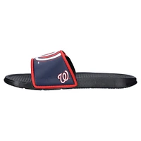 Youth FOCO Washington Nationals Colorblock Big Logo Legacy Slide Sandals