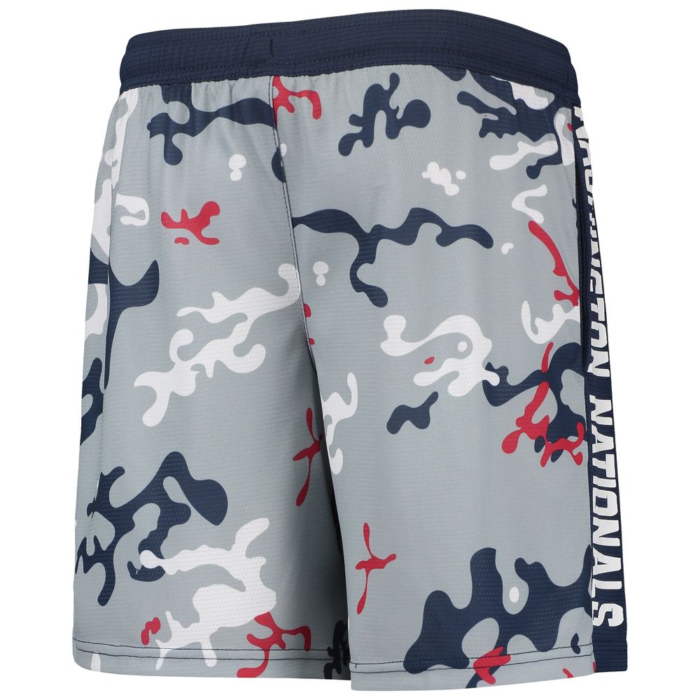 Youth Navy Washington Nationals Camo Newsies Active Shorts