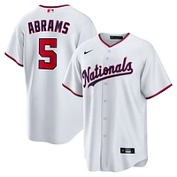 Maillot de joueur réplique à domicile Nike CJ Abrams pour jeunes des Nationals Washington, blanc