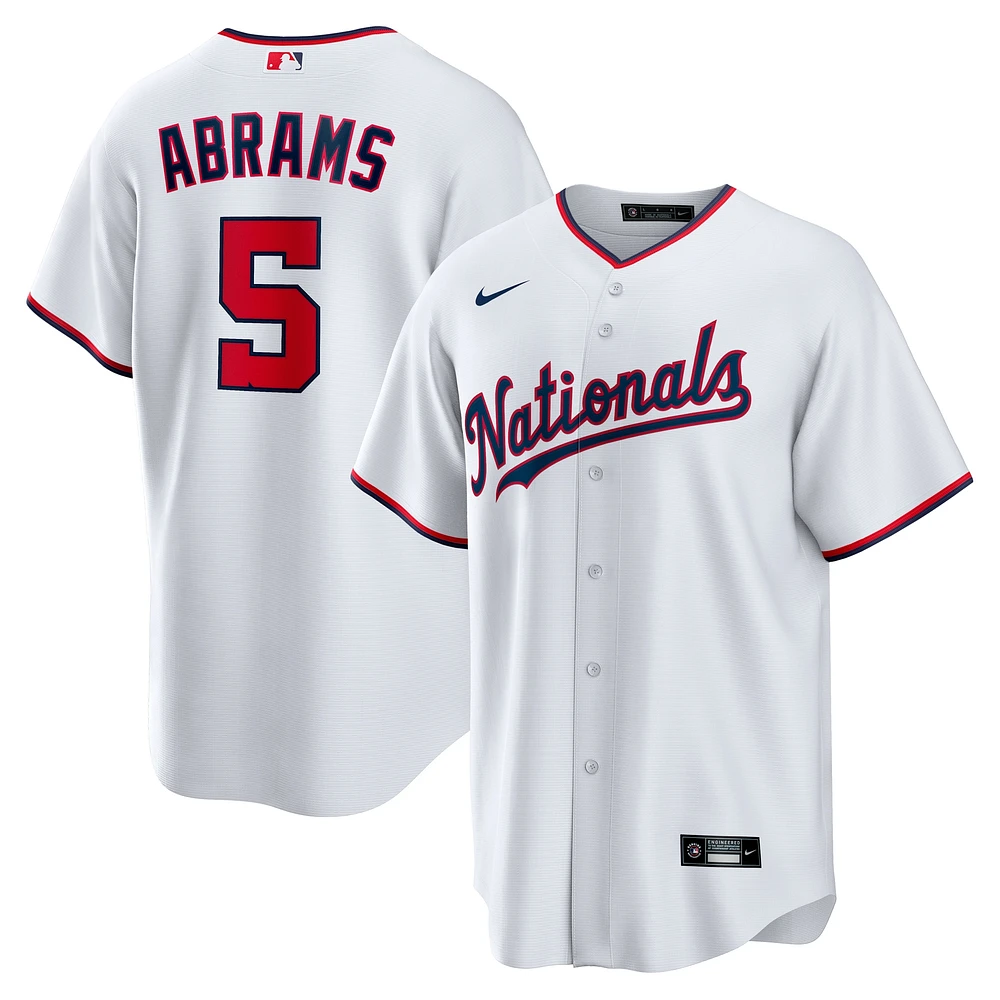 Youth Nike CJ Abrams White Washington Nationals Home Replica Player Jersey