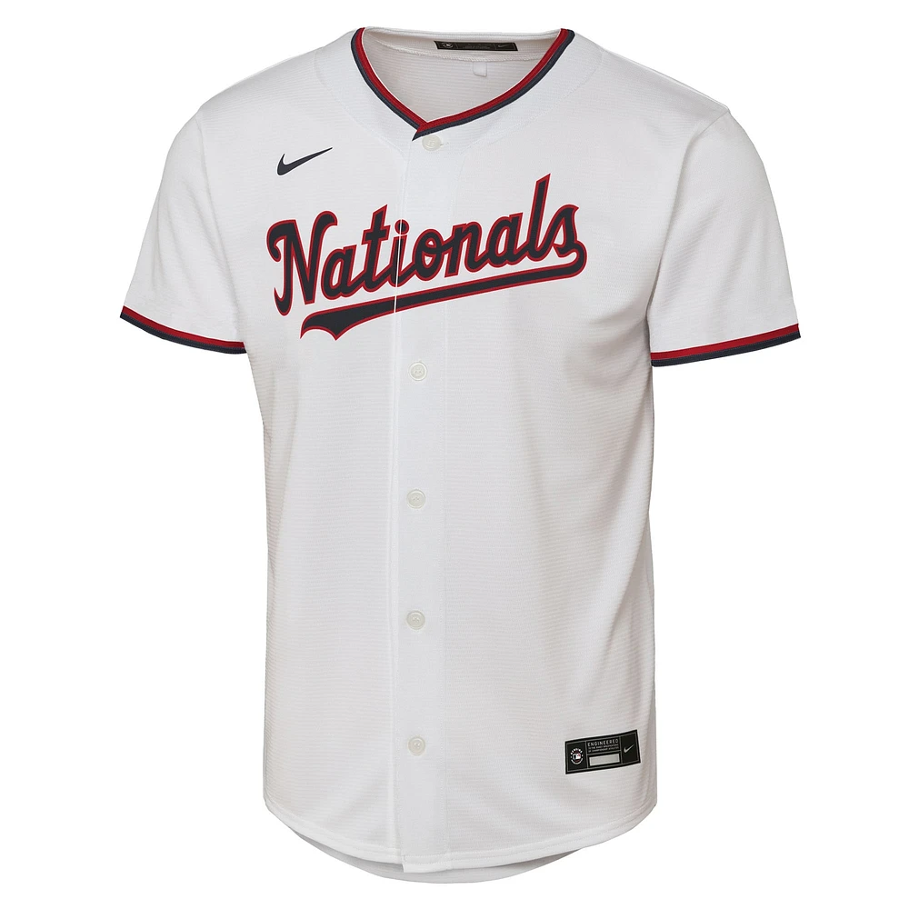 Youth Nike CJ Abrams White Washington Nationals Home Replica Player Jersey