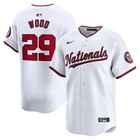 Maillot de joueur Nike James Wood blanc Washington Nationals Home Limited pour jeune