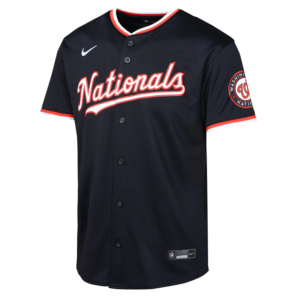 Maillot Nike pour jeunes, bleu marine, Washington Nationals, alternatif, limité