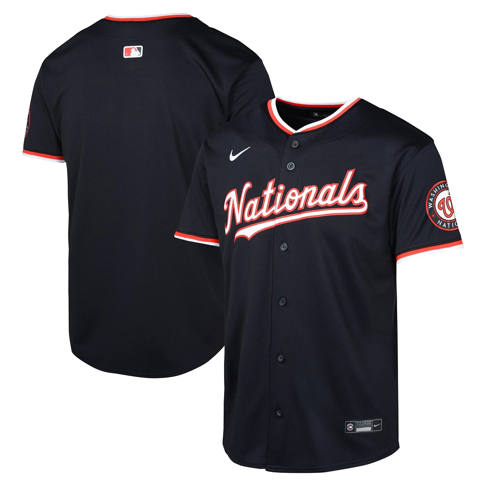 Maillot Nike pour jeunes, bleu marine, Washington Nationals, alternatif, limité