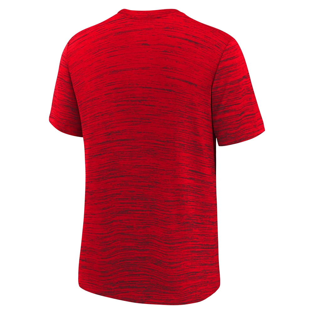 T-shirt d'entraînement Nike pour jeunes de la collection authentique des Nationals Washington rouge