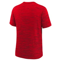 T-shirt d'entraînement Nike pour jeunes de la collection authentique des Nationals Washington rouge