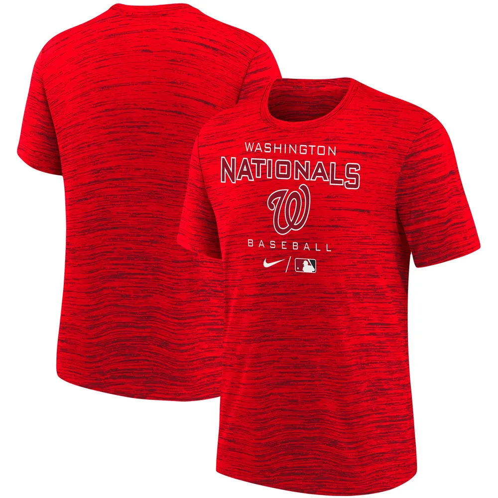 Lids Washington Nationals Nike Youth Authentic Collection Practice Velocity  Performance T-Shirt - Red