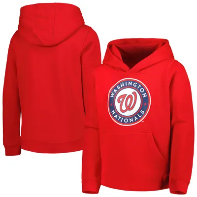 Washington Nationals Youth Team Primary Logo Pullover Hoodie - Red