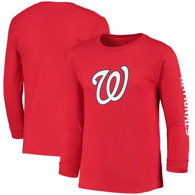 Washington Nationals Youth Distressed Logo T-Shirt - Red