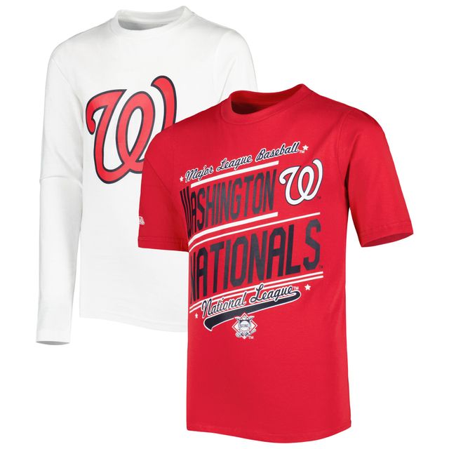 Ensemble de t-shirts pour jeunes Stitches rouge/blanc des Washington Nationals