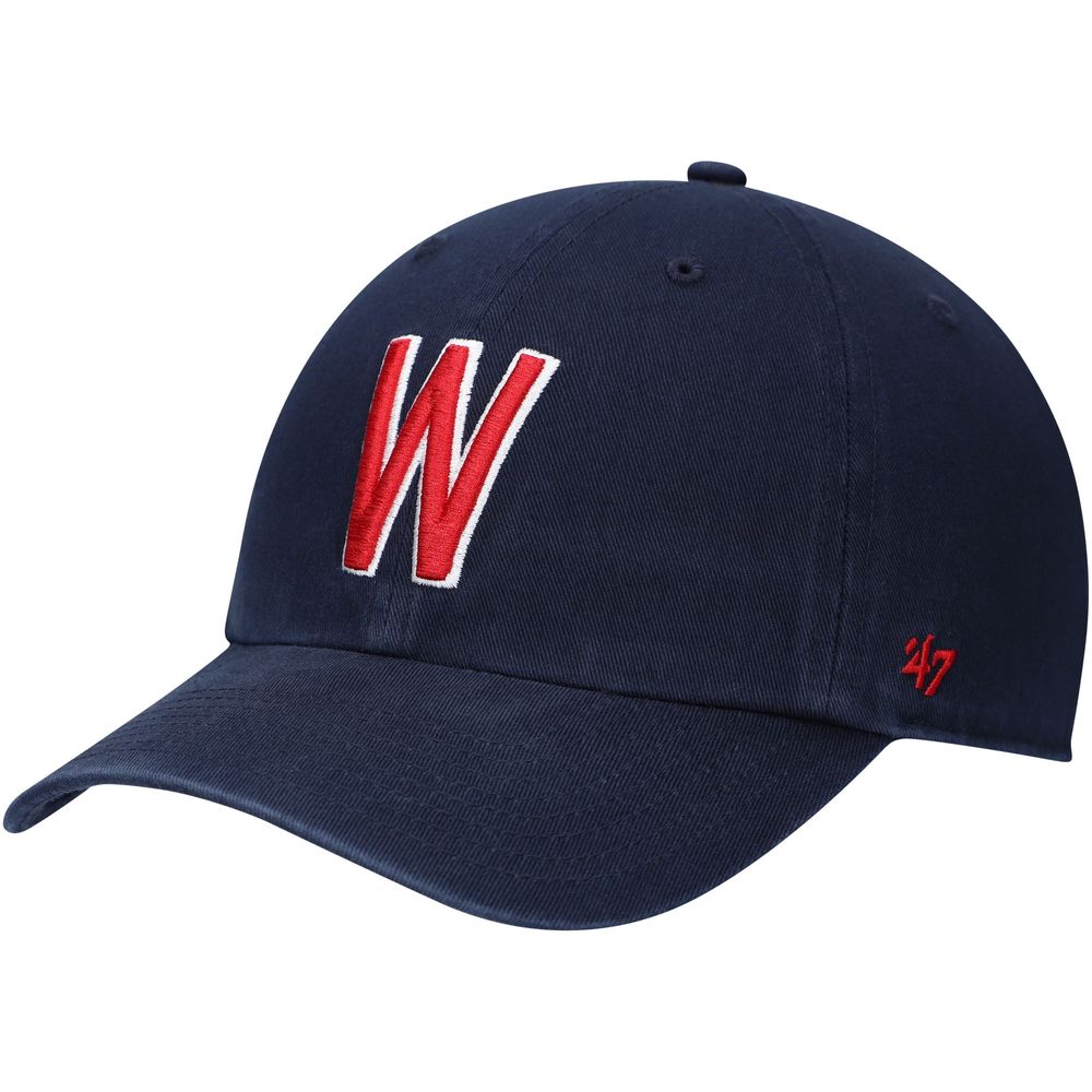 Men's '47 Navy Washington Senators 1961 Logo Cooperstown Collection Clean Up Adjustable Hat