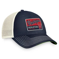 Men's Fanatics Navy/Natural Washington Senators Cooperstown Collection True Classic Patch Trucker Adjustable Hat