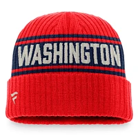 Fanatics pour hommes, rouge/bleu marine, Washington Senators, collection Cooperstown, véritable bonnet en tricot à revers rétro classique