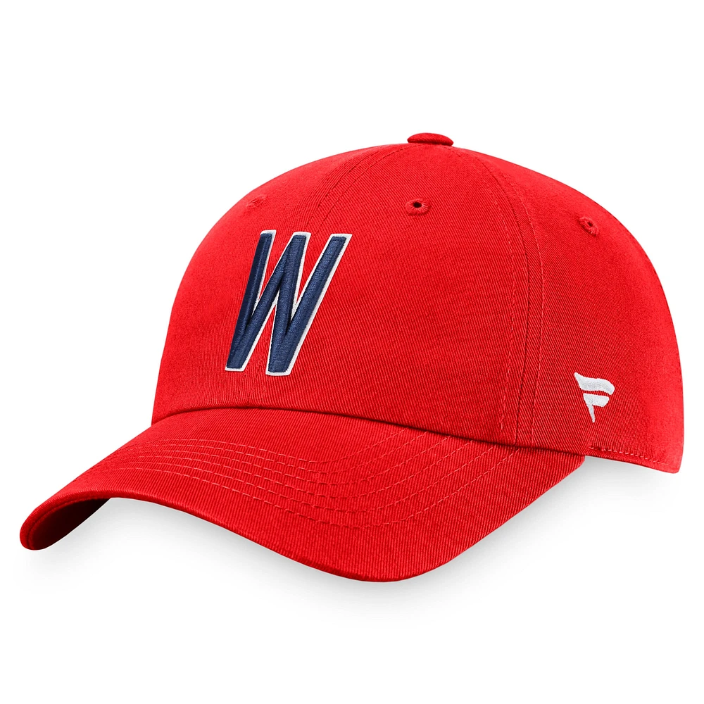 Men's Fanatics Red Washington Senators Cooperstown Collection Core Adjustable Hat