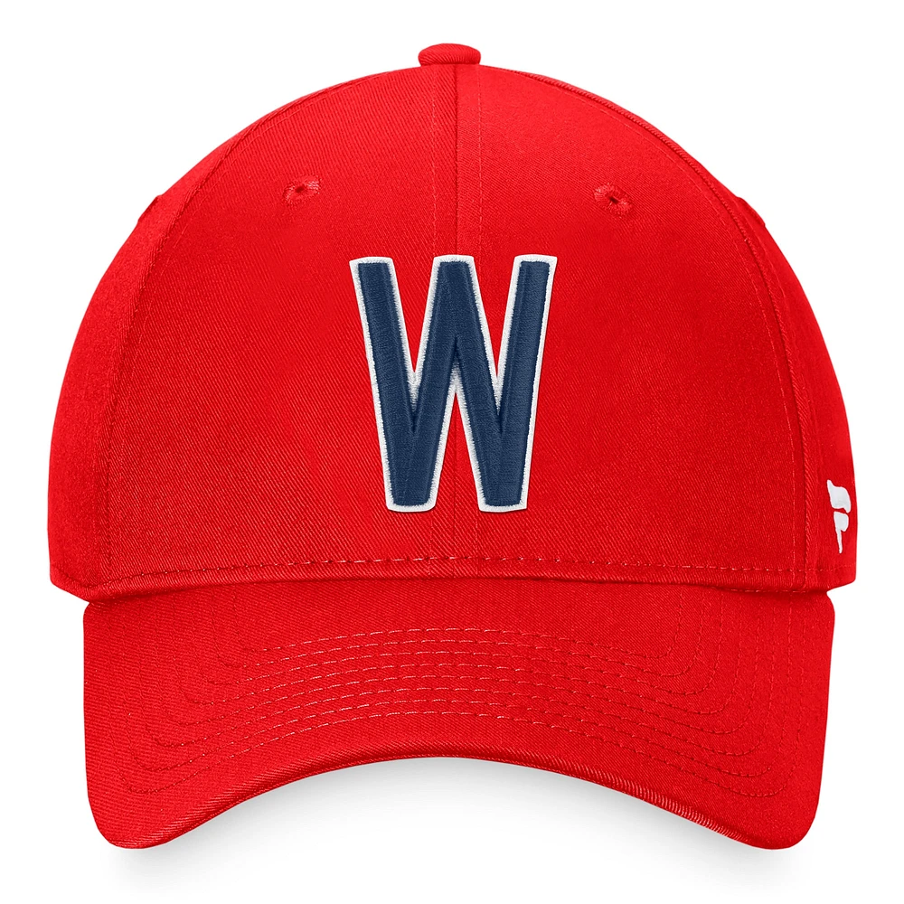 Men's Fanatics  Red Washington Senators Cooperstown Collection Core Adjustable Hat