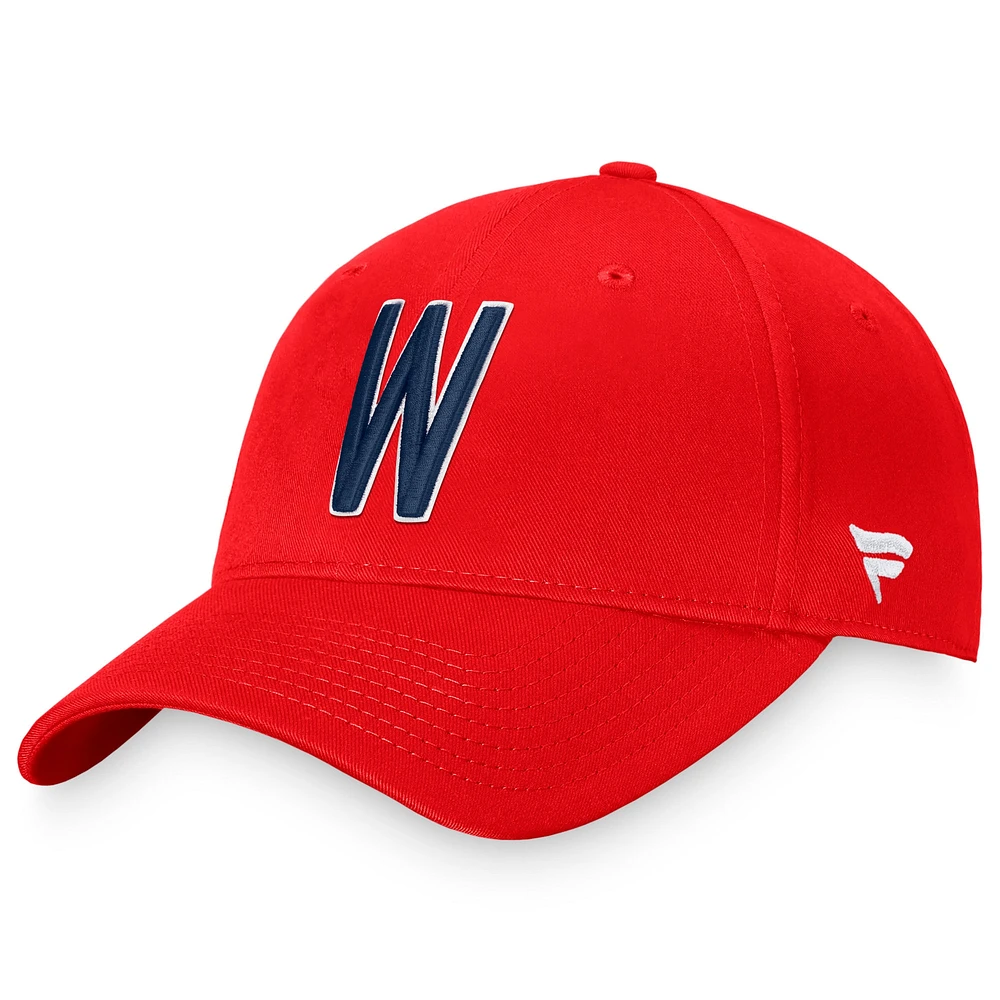 Casquette réglable Fanatics Red Washington Senators Cooperstown Collection Core pour hommes