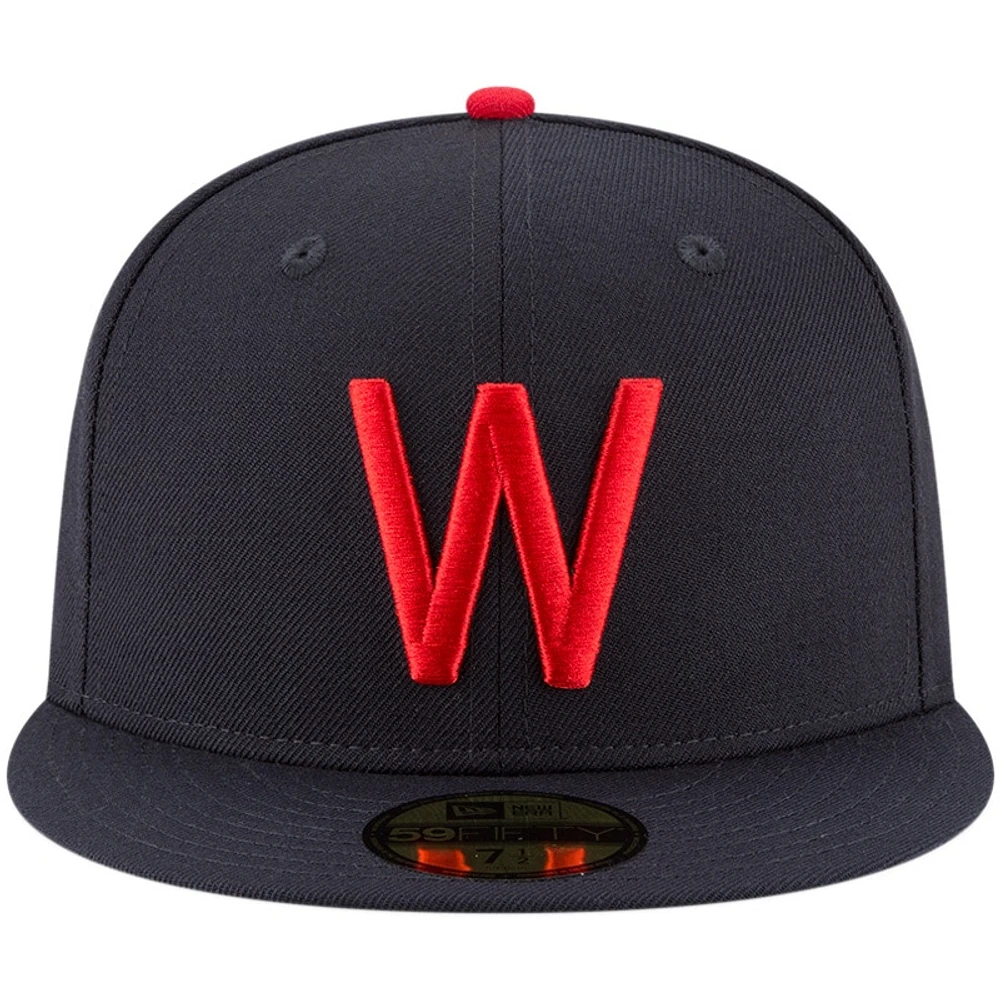 Men's New Era Navy Washington Senators Cooperstown Collection Wool 59FIFTY Fitted Hat