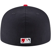 Casquette ajustée 59FIFTY en laine de la collection Cooperstown des Sénateurs Washington New Era pour homme, bleu marine