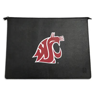 Washington State Cougars Faux Leather Laptop Case - Black