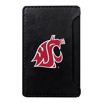 Washington State Cougars Faux Leather Phone Wallet Sleeve - Black