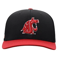 Men's Top of the World  Black Washington State Cougars Reflex Fitted Hat