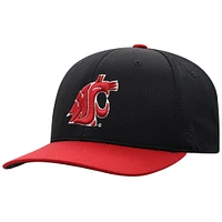 Men's Top of the World  Black Washington State Cougars Reflex Fitted Hat