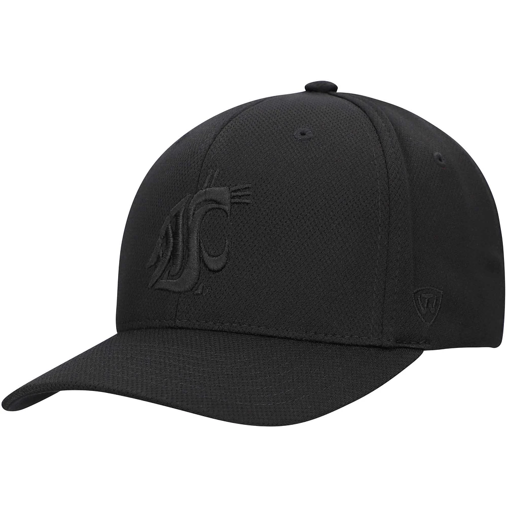 Casquette Reflex Performance Flex noire Top of the World pour homme des Cougars de l'État Washington