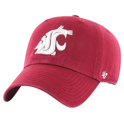 Casquette ajustable '47 Crimson Washington State Cougars Clean Up pour hommes