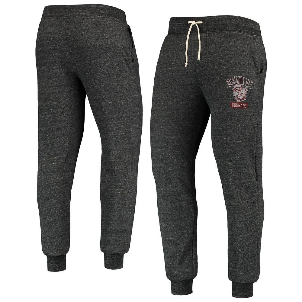 Vêtements alternatifs pour hommes Noir chiné Washington State Cougars Dodgeball Tri-Blend Pantalon