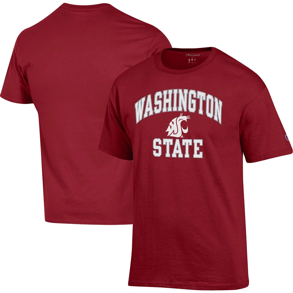 Men's Champion Crimson Washington State Cougars High Motor T-Shirt