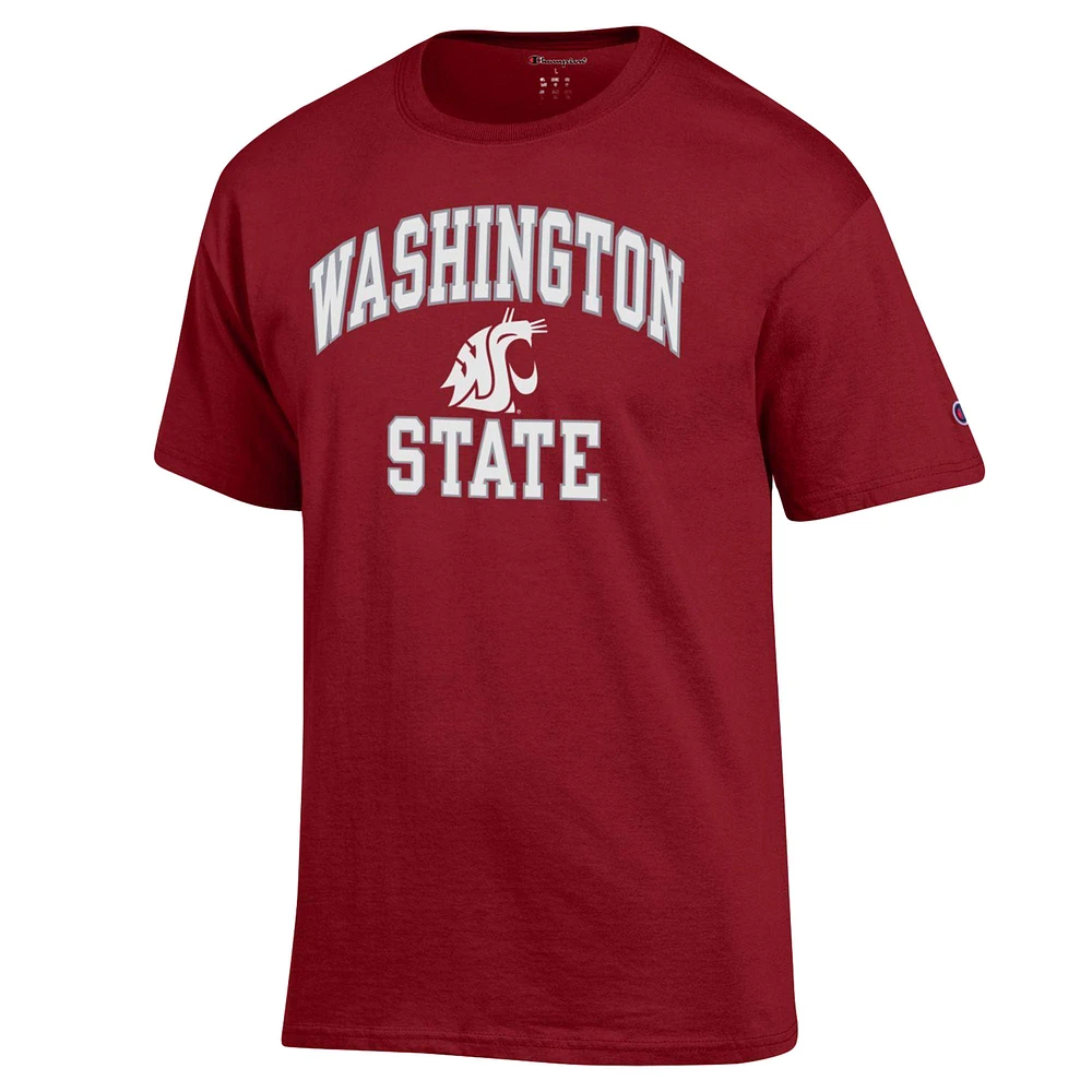 Champion Crimson Washington State Cougars High Motor T-shirt pour homme