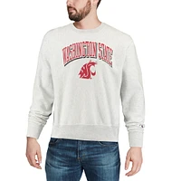 Men's Champion Gray Washington State Cougars Arch Over Logo Reverse Weave Pullover Sweatshirt
