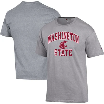 Men's Champion Heather Gray Washington State Cougars High Motor T-Shirt