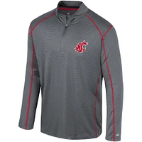 Coupe-vent à quart de zip Cameron Colosseum pour hommes, noir, Washington State Cougars