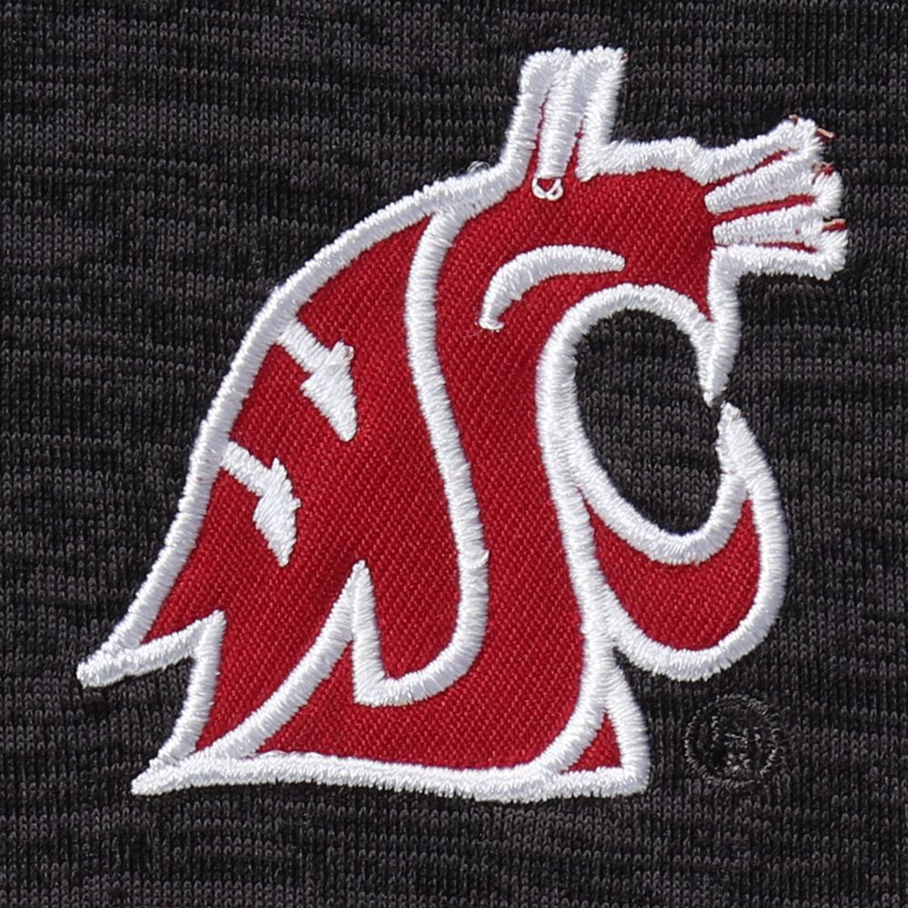 Men's Colosseum Black Washington State Cougars Down Swing Polo