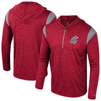 Coupe-vent à demi-zip Dozer pour homme Colosseum Cardinal Washington State Cougars