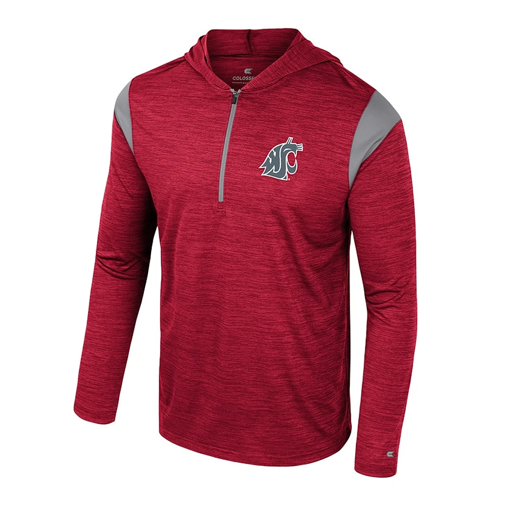 Coupe-vent à demi-zip Dozer pour homme Colosseum Cardinal Washington State Cougars