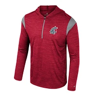 Men's Colosseum Cardinal Washington State Cougars Dozer Half-Zip Windshirt