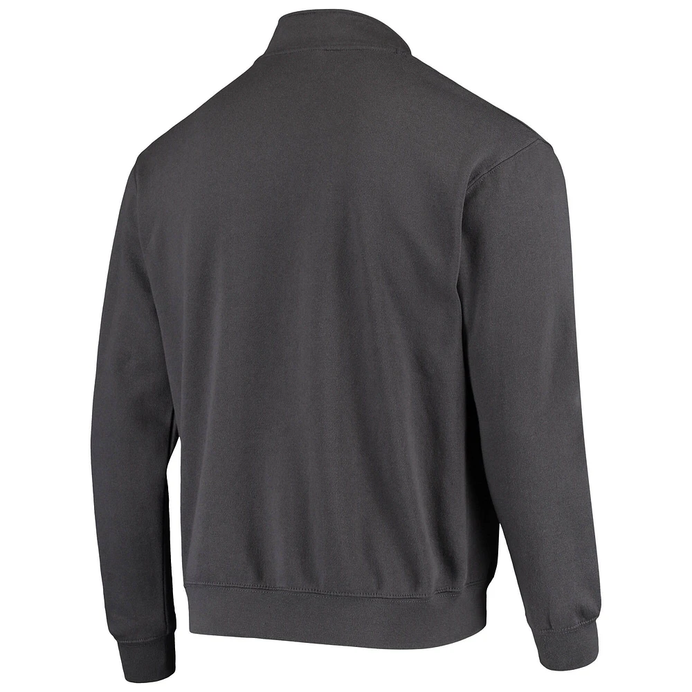 Men's Colosseum Charcoal Washington State Cougars Tortugas Logo Quarter-Zip Jacket