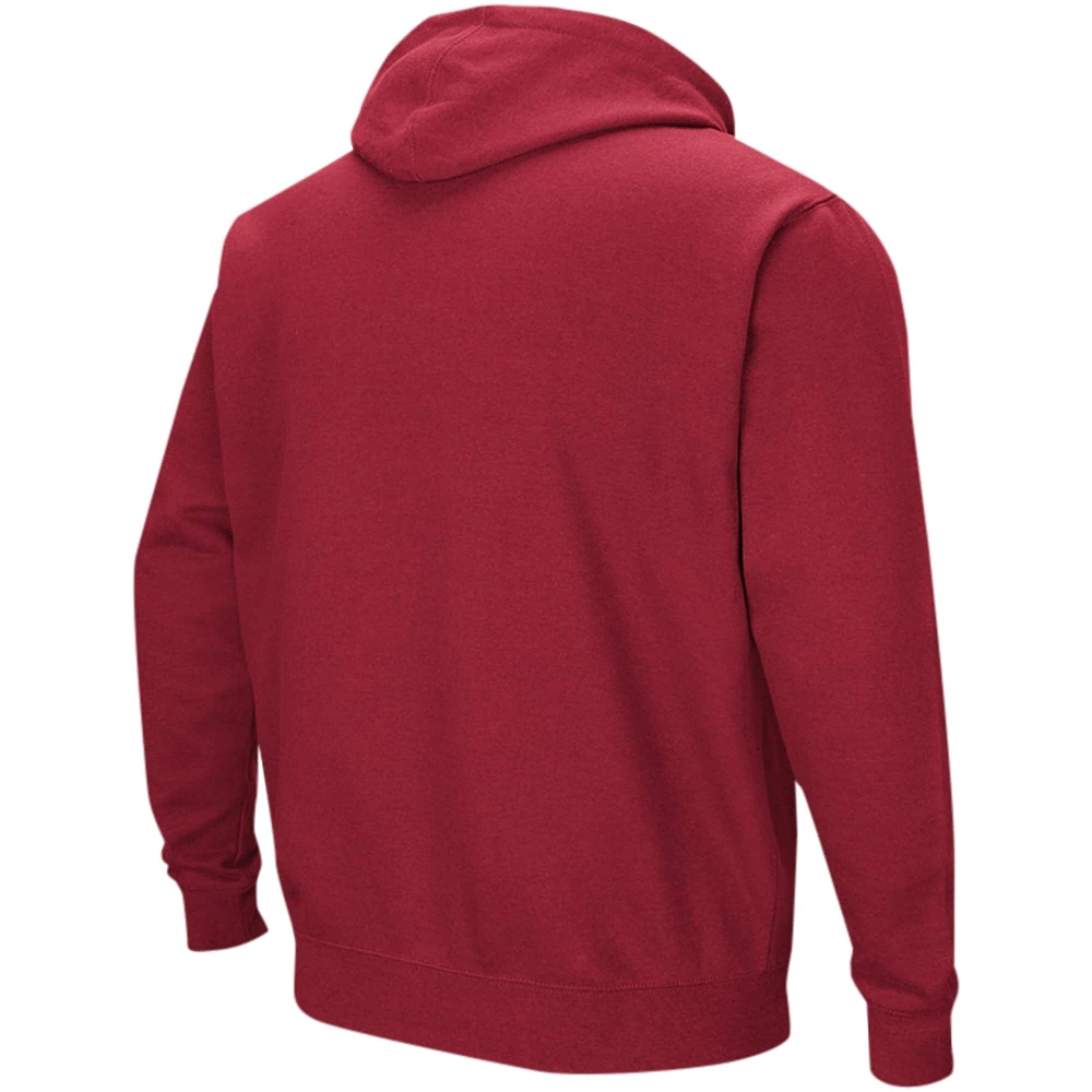 Men's Colosseum Crimson Washington State Cougars Double Arch Pullover Hoodie