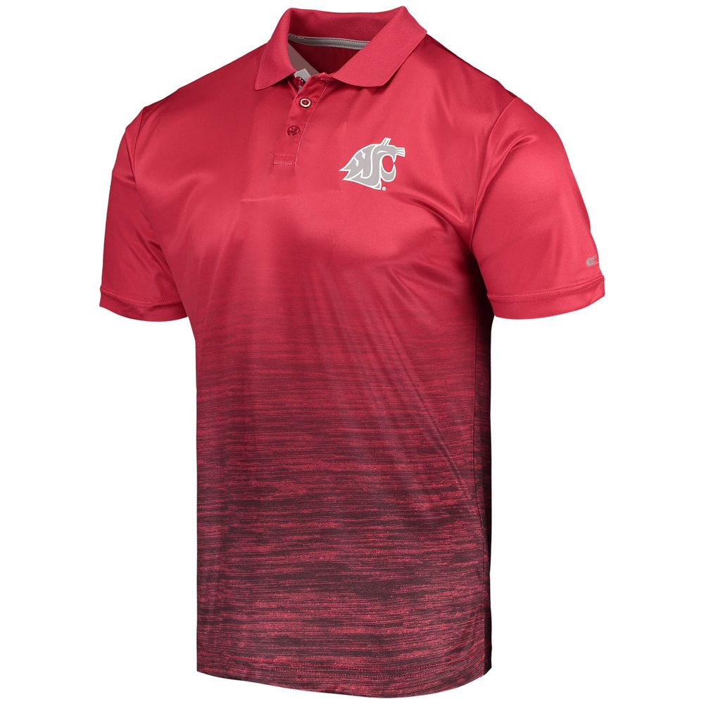 Men's Colosseum Crimson Washington State Cougars Marshall Polo