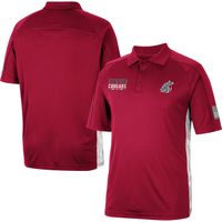 Men's Colosseum Crimson Washington State Cougars Palms Team Polo